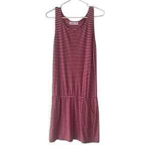 Carve‎ Designs Women's Size XS Red Striped T Shirt Pockets Midi Dress